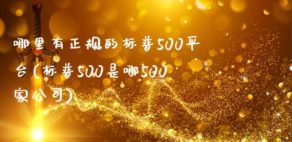 哪里有正规的标普500平台(标普500是哪500家公司)