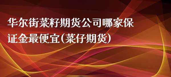 华尔街菜籽期货公司哪家保证金最便宜(菜仔期货)