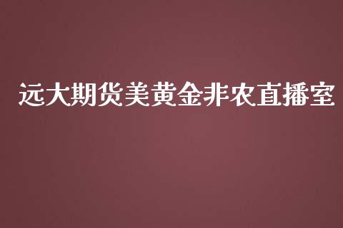 远大期货美黄金非农直播室