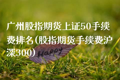 广州股指期货上证50手续费排名(股指期货手续费沪深300)