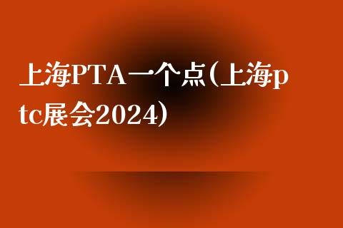 上海PTA一个点(上海ptc展会2024)