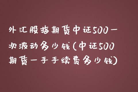 外汇股指期货中证500一次波动多少钱(中证500期货一手手续费多少钱)