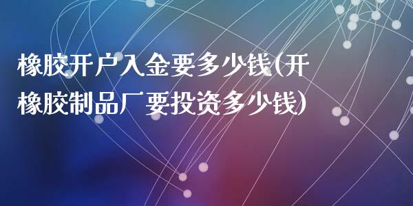 橡胶开户入金要多少钱(开橡胶制品厂要投资多少钱)