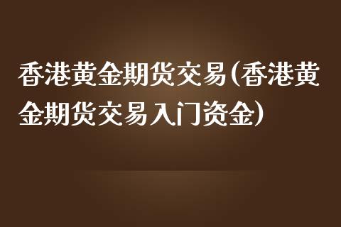 香港黄金期货交易(香港黄金期货交易入门资金)