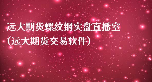 远大期货螺纹钢实盘直播室(远大期货交易软件)