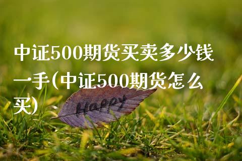 中证500期货买卖多少钱一手(中证500期货怎么买)