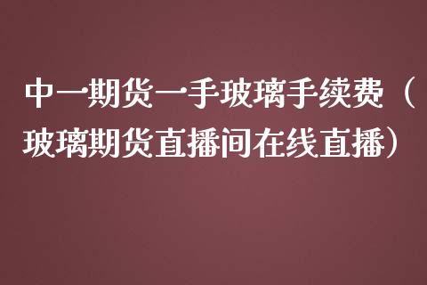 中一期货一手玻璃手续费（玻璃期货直播间在线直播）