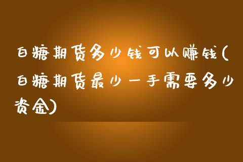 白糖期货多少钱可以赚钱(白糖期货最少一手需要多少资金)