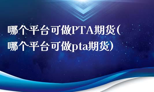 哪个平台可做PTA期货(哪个平台可做pta期货)