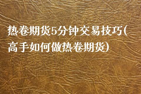 热卷期货5分钟交易技巧(高手如何做热卷期货)