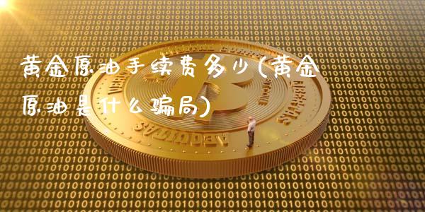 黄金原油手续费多少(黄金原油是什么骗局)