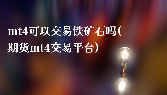 mt4可以交易铁矿石吗(期货mt4交易平台)