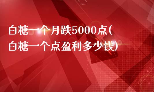 白糖一个月跌5000点(白糖一个点盈利多少钱)