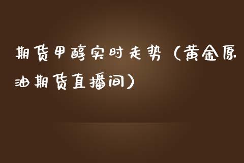 期货甲醇实时走势（黄金原油期货直播间）