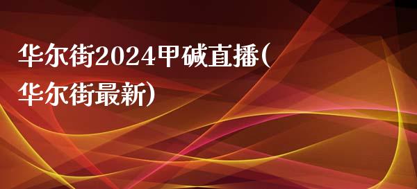 华尔街2024甲碱直播(华尔街最新)