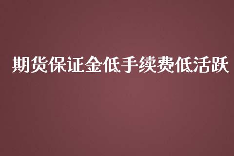 期货保证金低手续费低活跃