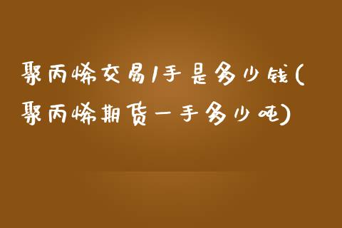 聚丙烯交易1手是多少钱(聚丙烯期货一手多少吨)